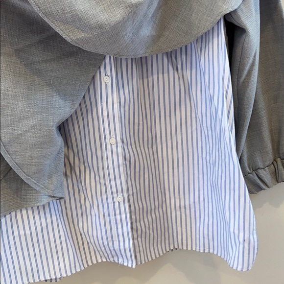 Zara Ruffle Top with Button Down Layer - Picture 5 of 7